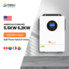 Split Phase Inverter 120V 240V Hybrid Solar Power Inverter US Version for Home Use MPPT Solar Charger